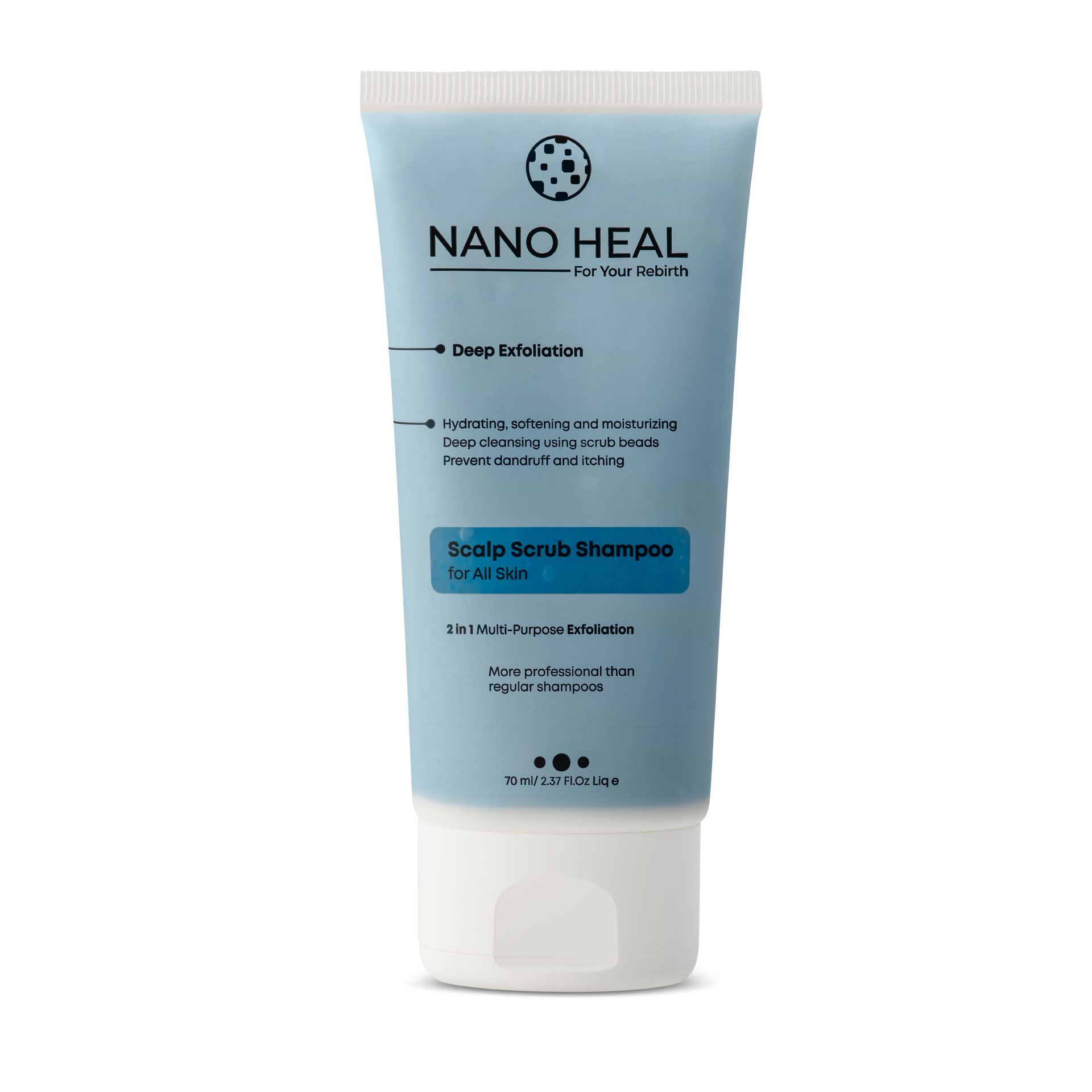 Nano-Heal---Products---Scalp-Scrab-Shampoo شامپو اسکراب دار مناسب کف سر کد 9061 - تصویر 1